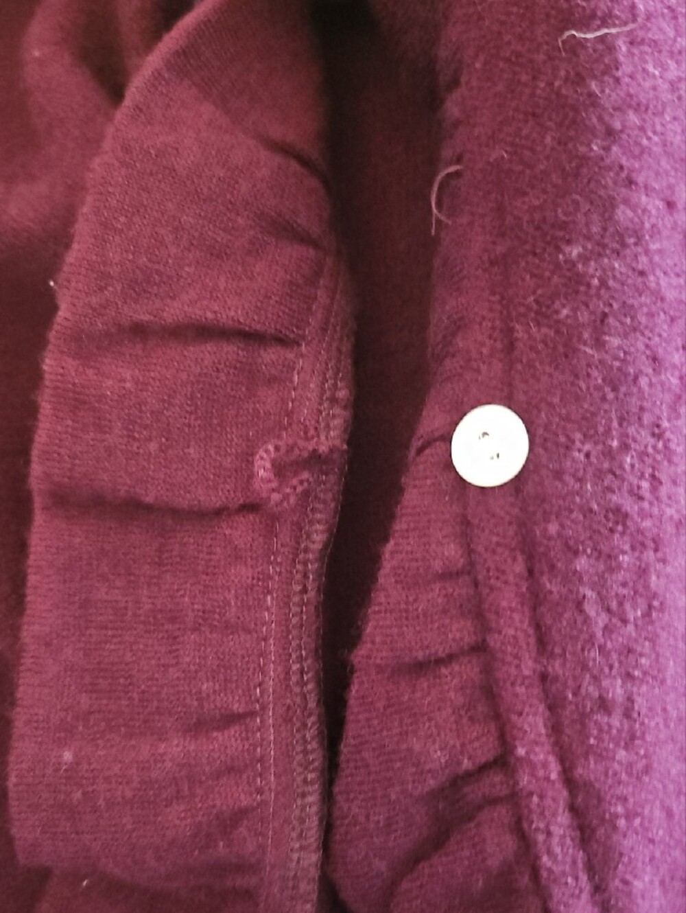 Colour Works Plum Ruffle-Trim Button Cardigan - Picture 7 of 15
